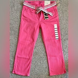 NWT Rafaella Pink Straight Leg Women's Capri Jeans